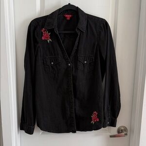 Guess Charcoal Shirt with Bold Red Label